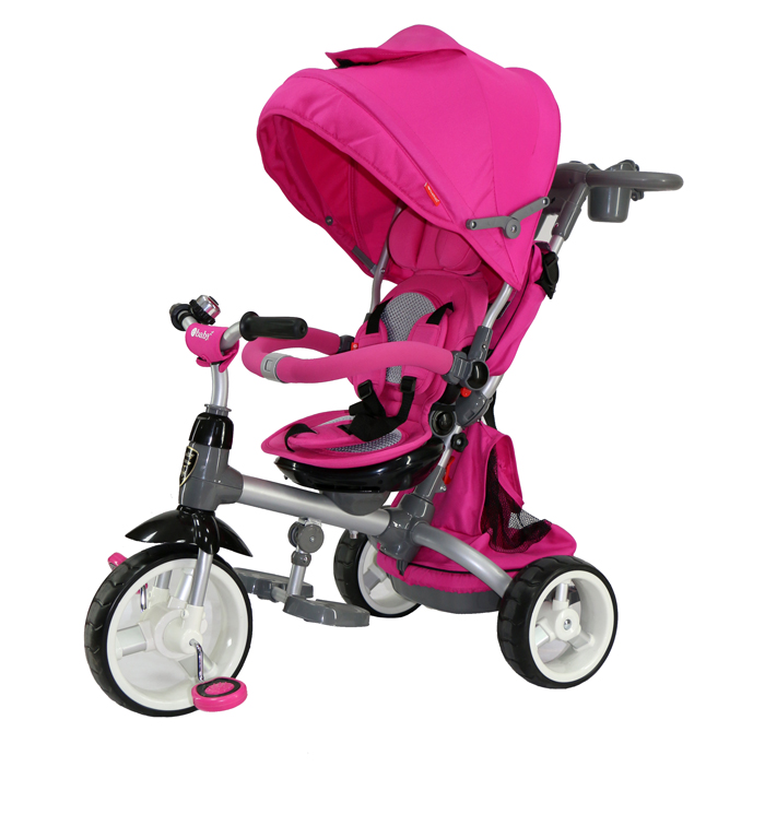 Triciclo paseador para niña bebe rosado maxibaby MUNDO BEBE